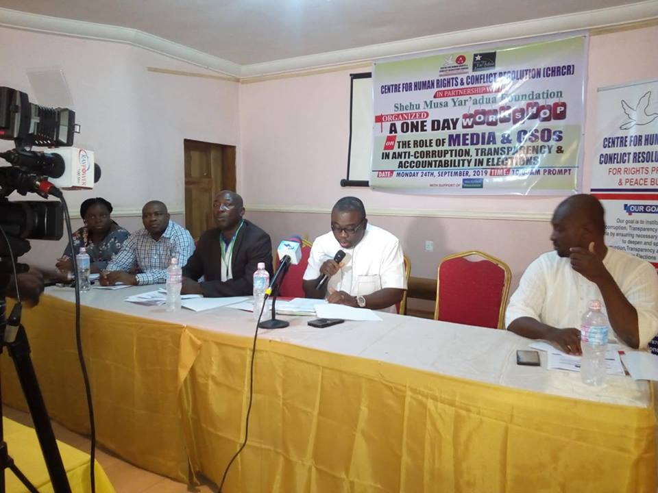 One Day workshop on the role of media and CSOs in Anti-corruption, Transparency and Accountability in elections.